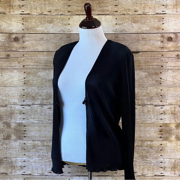 Black Size Large Ribbed Cardigan - Picture 3 of 9